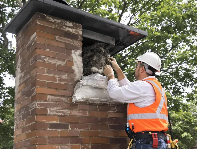 Humane removal of debris and animals by Wilmington Chimney Sweep in Wilmington, MA
