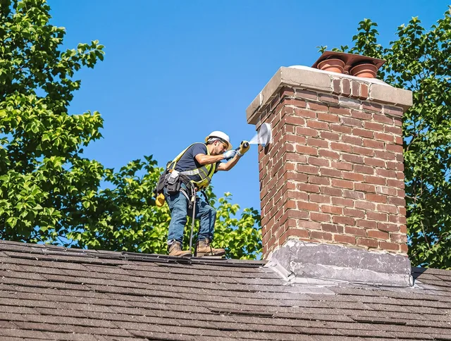 Wilmington Chimney Sweep performing an inspection with advanced tools in Wilmington, MA