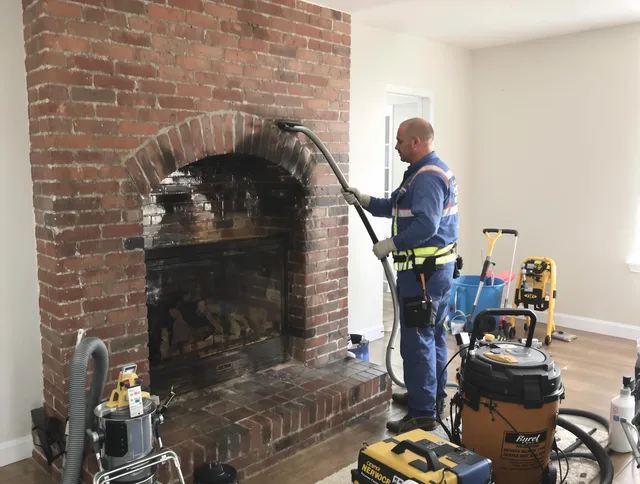 Wilmington Chimney Sweep expert performing detailed chimney sweep in Wilmington, MA