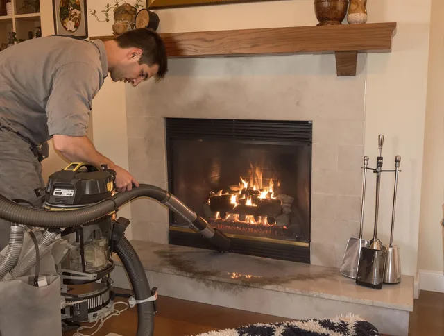 Routine fireplace upkeep by Wilmington Chimney Sweep in Wilmington, MA