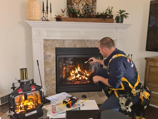 Safety-focused fireplace inspection by Wilmington Chimney Sweep in Wilmington, MA