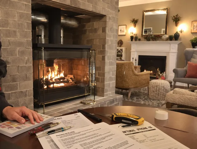 Wilmington Chimney Sweep verifying fireplace safety measures in Wilmington, MA