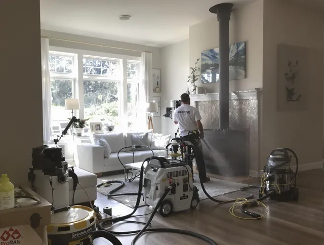 Soot removal service by Wilmington Chimney Sweep for a fireplace in Wilmington, MA